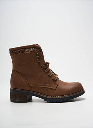 Bottines/boots fermeture zip et lacets talon de 4 à 6cm marron THE DIVINE FACTORY femme