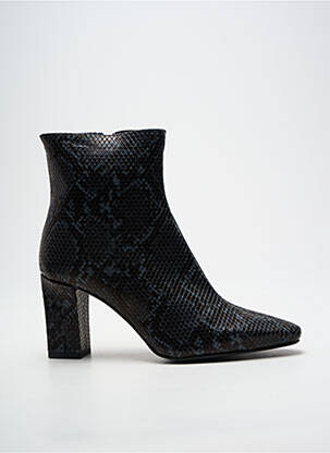 Bottines/boots tissage satiné talon de 7 à 9cm gris GIULIA femme