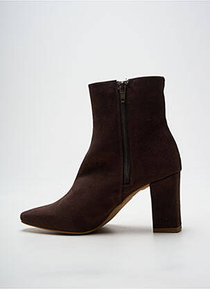 Bottines/boots bout pointu talon de 7 à 9cm marron GIULIA femme