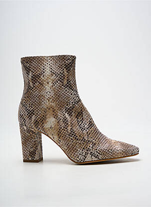 Bottines/boots bout pointu talon de 7 à 9cm beige GIULIA femme