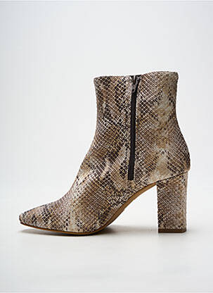 Bottines/boots bout pointu talon de 7 à 9cm beige GIULIA femme