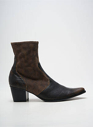 Bottines/boots bout pointu talon de 4 à 6cm marron MADISON femme