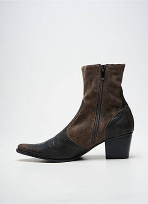 Bottines/boots bout pointu talon de 4 à 6cm marron MADISON femme