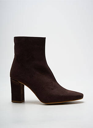 Bottines/boots bout pointu talon de 7 à 9cm marron GIULIA femme