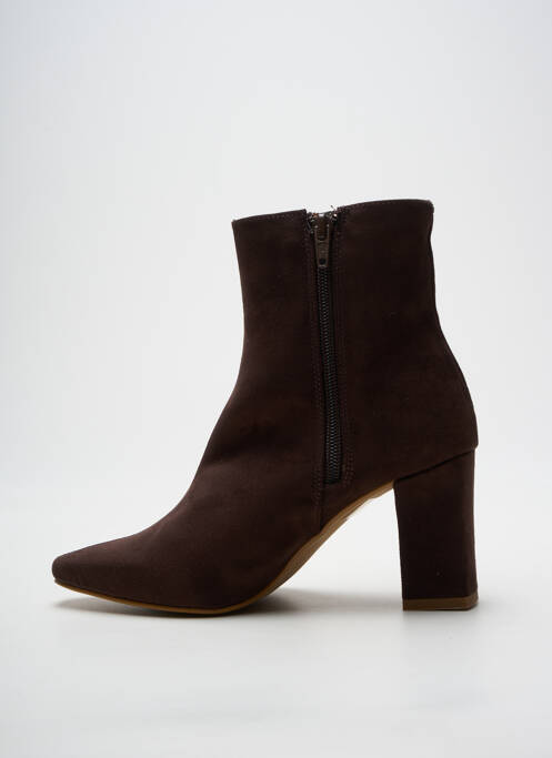 Bottines/boots bout pointu talon de 7 à 9cm marron GIULIA femme