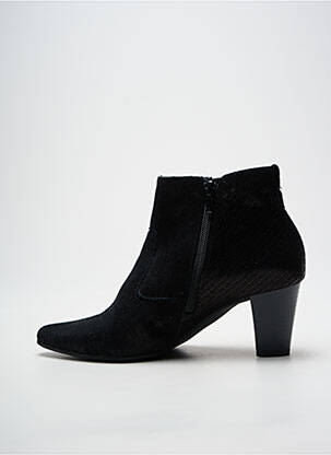 Bottines/boots tissage satiné talon de 4 à 6cm noir GEO-REINO femme