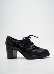 Derbies tissage satiné talon de 7 à 9cm noir GEO-REINO femme