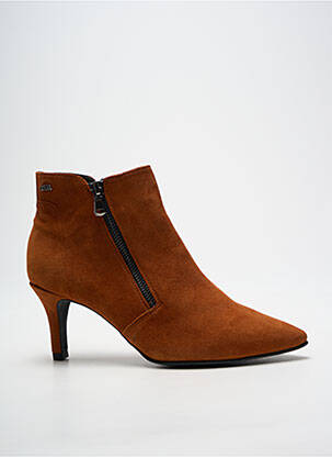 Bottines/boots bout pointu talon de 7 à 9cm orange GEO-REINO femme