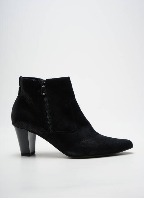 Bottines/boots tissage satiné talon de 4 à 6cm noir GEO-REINO femme