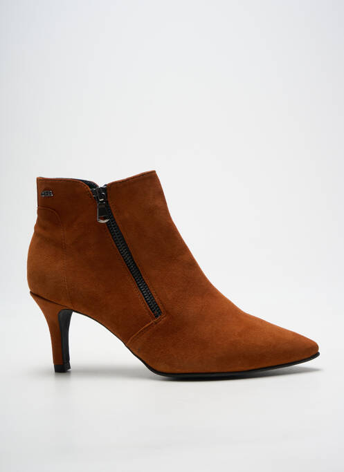 Bottines/boots bout pointu talon de 7 à 9cm orange GEO-REINO femme