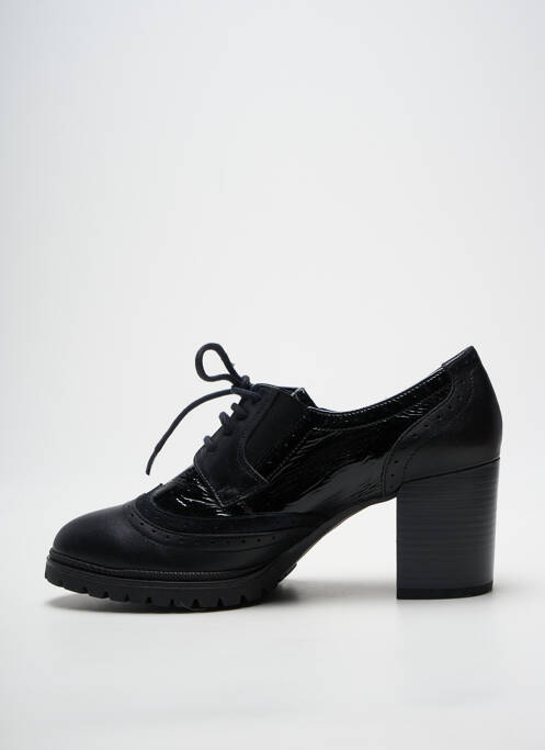 Derbies tissage satiné talon de 7 à 9cm noir GEO-REINO femme