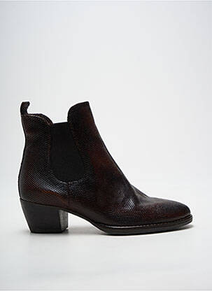 Bottines/boots cubain talon de 4 à 6cm marron YKX & CO femme