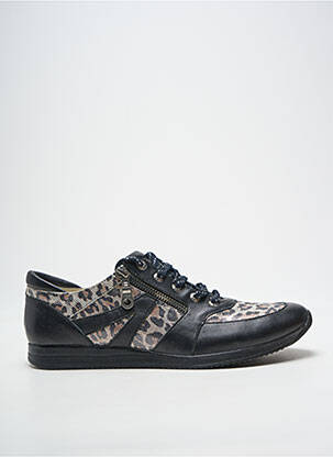 Baskets fermeture zip et lacets talon plat jusqu'à 3cm noir GEO-REINO femme