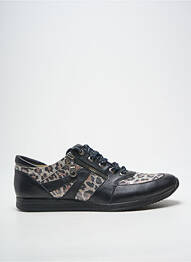 Baskets fermeture zip et lacets talon plat jusqu'à 3cm noir GEO-REINO femme