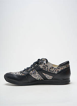 Baskets fermeture zip et lacets talon plat jusqu'à 3cm noir GEO-REINO femme
