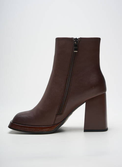Bottines/boots talon bottier talon de 7 à 9cm marron METAMORF'OSE femme