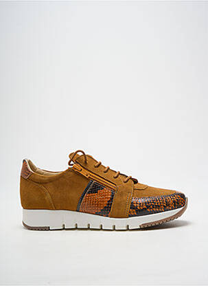 Baskets nubuck talon plat jusqu'à 3cm marron BOISSY femme