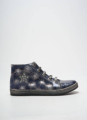 Baskets fermeture zip et lacets talon plat jusqu'à 3cm bleu BELLAMY femme