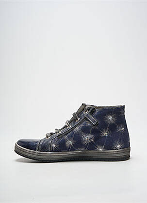 Baskets fermeture zip et lacets talon plat jusqu'à 3cm bleu BELLAMY femme
