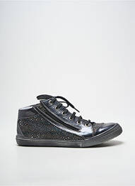 Baskets fermeture zip et lacets talon plat jusqu'à 3cm bleu BELLAMY femme