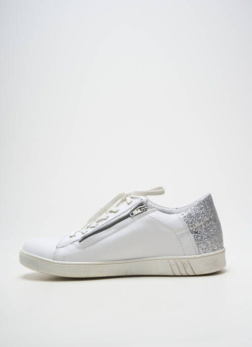 Baskets tissage tissage pailleté talon plat jusqu'à 3cm argent BELLAMY femme