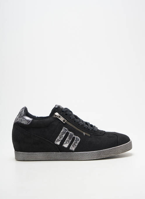 Baskets talon compensé talon de 4 à 6cm noir MTNG femme