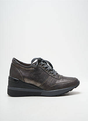 Baskets talon compensé talon de 7 à 9cm gris B3D femme