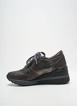 Baskets talon compensé talon de 7 à 9cm gris B3D femme