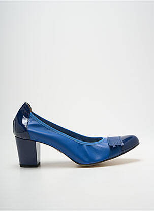 Escarpins matière lisse talon de 4 à 6cm bleu REBELLES femme