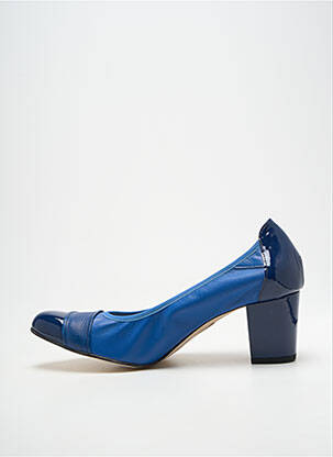 Escarpins matière lisse talon de 4 à 6cm bleu REBELLES femme