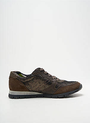 Baskets semelle amovible talon plat jusqu'à 3cm marron ALTEX femme
