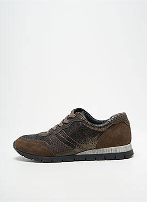 Baskets semelle amovible talon plat jusqu'à 3cm marron ALTEX femme