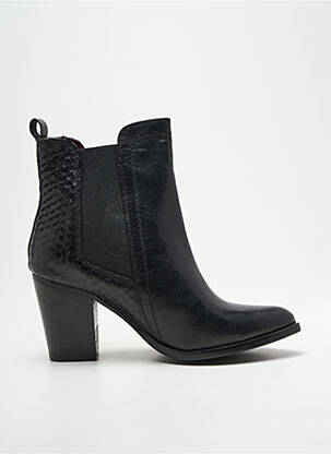 Bottines/boots tissage satiné talon de 7 à 9cm noir METAMORF'OSE femme