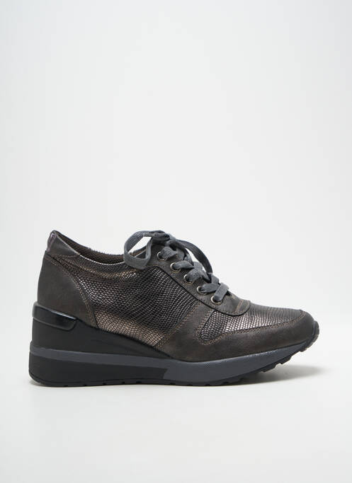 Baskets talon compensé talon de 7 à 9cm gris B3D femme