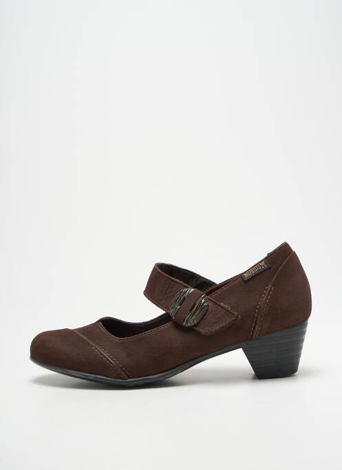 Escarpins cubain talon de 4 à 6cm marron MEPHISTO femme