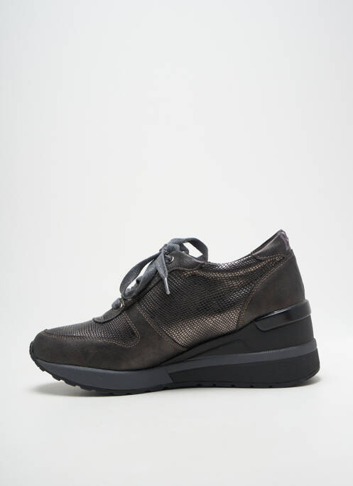 Baskets talon compensé talon de 7 à 9cm gris B3D femme