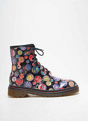 Bottines/boots matière lisse talon plat jusqu'à 3cm noir ELUE PAR NOUS femme