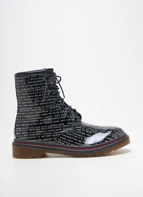 Bottines/boots matière lisse talon plat jusqu'à 3cm noir ELUE PAR NOUS femme