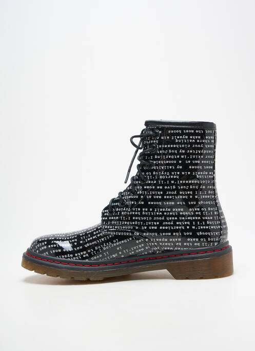 Bottines/boots matière lisse talon plat jusqu'à 3cm noir ELUE PAR NOUS femme