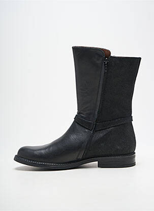 Bottines/boots tissage satiné talon plat jusqu'à 3cm noir BELLAMY femme