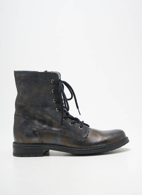 Bottines/boots tissage satiné talon plat jusqu'à 3cm gris BELLAMY femme