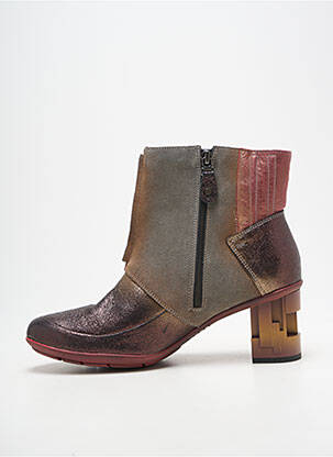 Bottines/boots tissage satiné talon de 7 à 9cm gris MACIEJKA OBUWIE femme