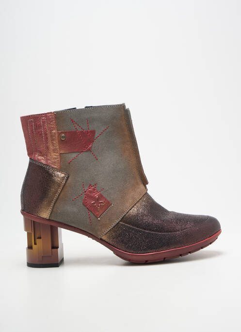 Bottines/boots tissage satiné talon de 7 à 9cm gris MACIEJKA OBUWIE femme