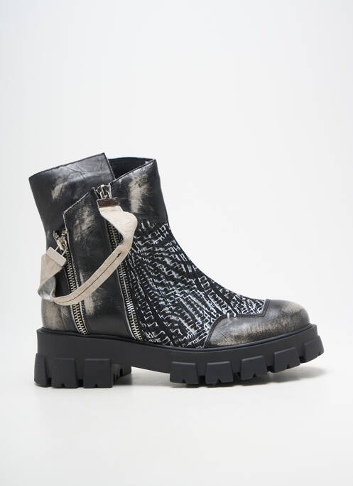 Bottines/boots tissage satiné talon de 4 à 6cm noir MACIEJKA OBUWIE femme