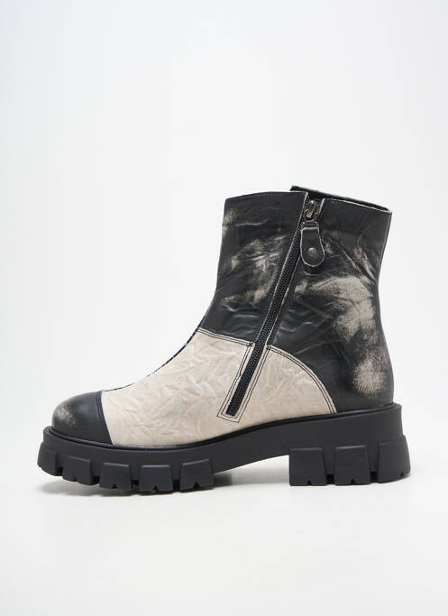 Bottines/boots tissage satiné talon de 4 à 6cm noir MACIEJKA OBUWIE femme