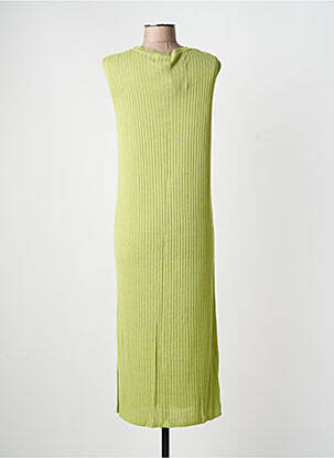 Robe longue sans manche sans manche vert B.YU femme