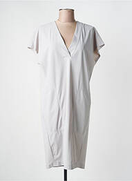 Robe mi-longue manches courtes manches courtes gris RAFFAELLO ROSSI femme