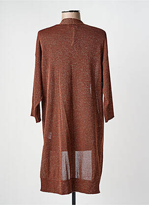 Gilet manches longues manches 3/4 marron B.YU femme