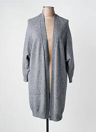 Gilet manches longues stretch gris B.YU femme
