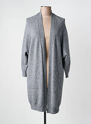 Gilet manches longues stretch gris B.YU femme